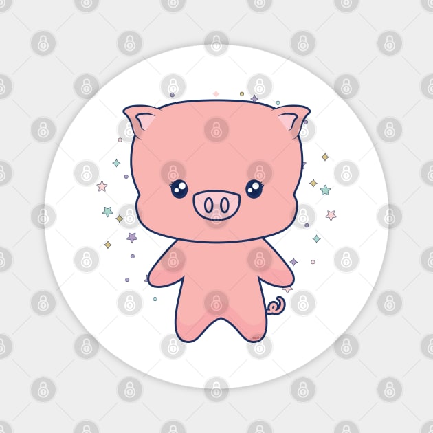 Cute Piggy Kawaii Style Design Magnet by creative